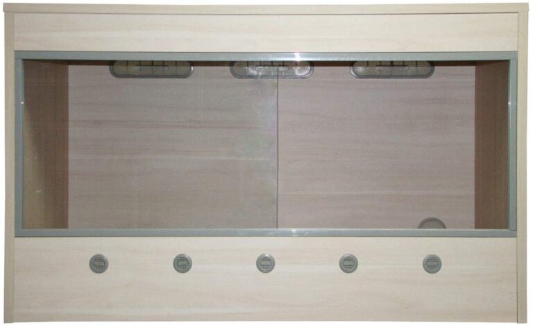 Terrario De Madera 80x50x50 Cm Con Higrómetro Integrado - Para Reptiles, Serpientes Y Anfibios, Ventilación Lateral